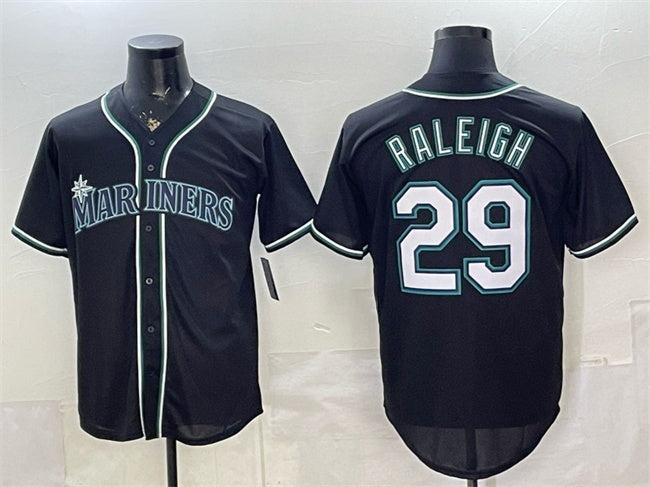 Seattle Mariners #29 Cal Raleigh 2026 Fashion Replica Black Out Stitched Baseball Jersey