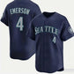 Seattle Mariners #4 Colt Emerson Navy Cool Base Stitched Baseball Jersey