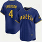 Seattle Mariners #4 Colt Emerson Royal 2025 Cool Base Stitched Baseball Jersey