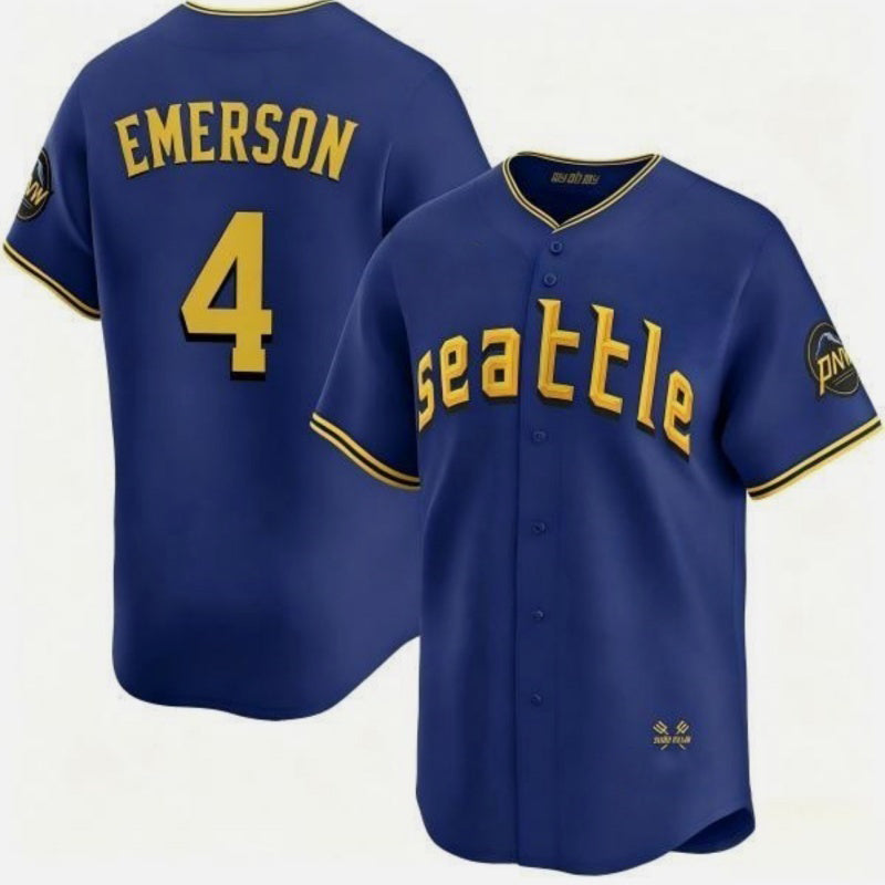 Seattle Mariners #4 Colt Emerson Royal 2025 Cool Base Stitched Baseball Jersey