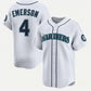 Seattle Mariners #4 Colt Emerson White Cool Base Stitched Baseball Jersey