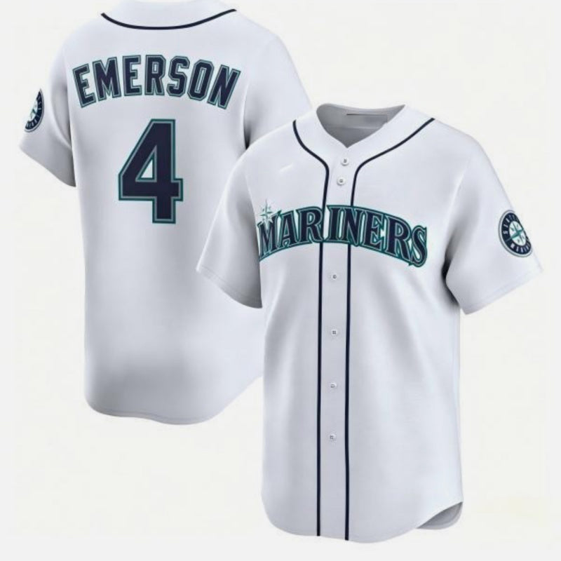 Seattle Mariners #4 Colt Emerson White Cool Base Stitched Baseball Jersey