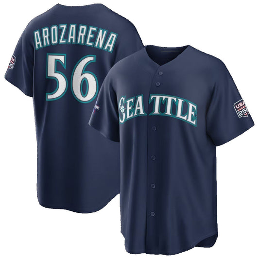 Seattle Mariners #56 Randy Arozarena 2026 All-Star Game Navy Replica Baseball Jersey