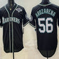Seattle Mariners #56 Randy Arozarena 50th Black Out Style Vapor Premier Limited Baseball Jersey