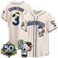Seattle Mariners #3 JP Crawford Meow KT Night Cream Puhics Limited Jersey - All Stitched V2