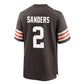 C.Browns #2 Shedeur Sanders 2025 Draft Game Jersey Stitched American Football Jerseys）
