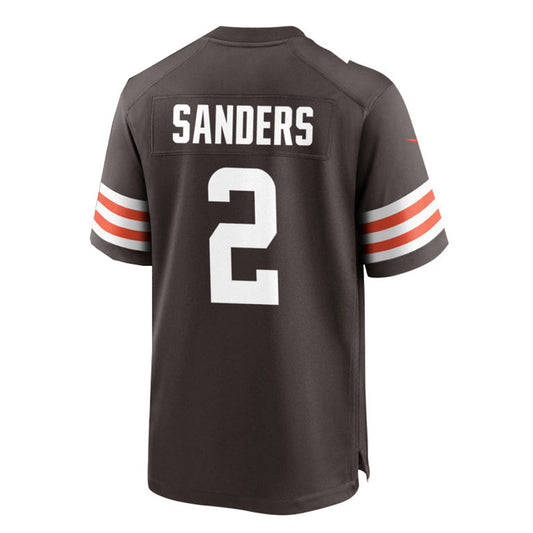 C.Browns #2 Shedeur Sanders 2025 Draft Game Jersey Stitched American Football Jerseys）