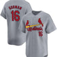 St. Louis Cardinals #16 Nolan Gorman Gray 2024 Away Limited Stitched Baseball Jersey