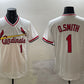 St. Louis Cardinals #1 Ozzie Smith White With Patch Stitched Baseball Jersey
