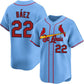 St. Louis Cardinals #22 Joshua B¨¢ez Blue Alternate Limited Stitched Baseball Jersey