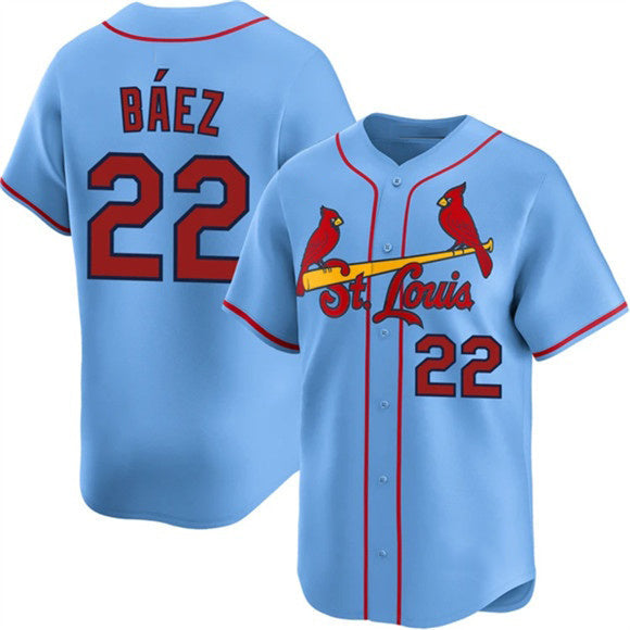 St. Louis Cardinals #22 Joshua B¨¢ez Blue Alternate Limited Stitched Baseball Jersey