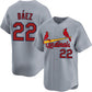 St. Louis Cardinals #22 Joshua B¨¢ez Gray 2024 Away Limited Stitched Baseball Jersey