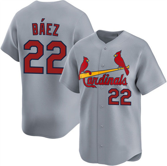 St. Louis Cardinals #22 Joshua B¨¢ez Gray 2024 Away Limited Stitched Baseball Jersey