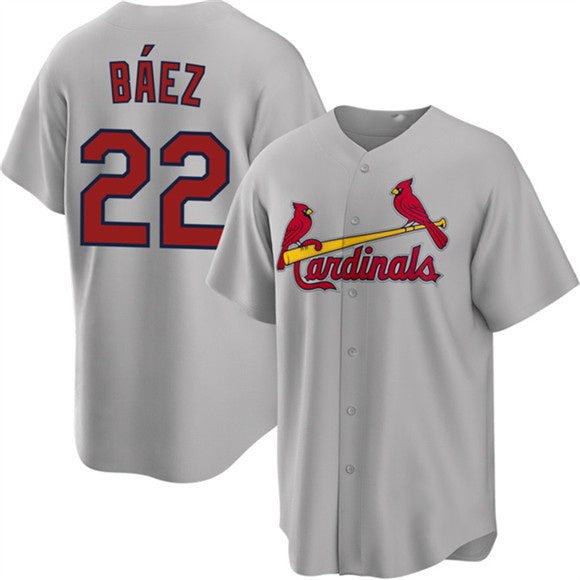St. Louis Cardinals #22 Joshua B¨¢ez Gray Cool Base Stitched Baseball Jersey