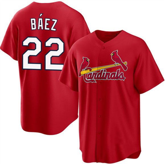 St. Louis Cardinals #22 Joshua B¨¢ez Red Cool Base Stitched Baseball Jersey