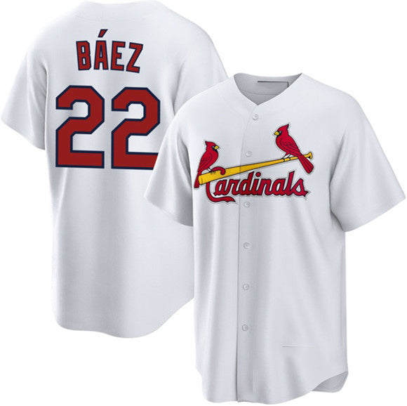 St. Louis Cardinals #22 Joshua B¨¢ez White Home Stitched Baseball Jersey