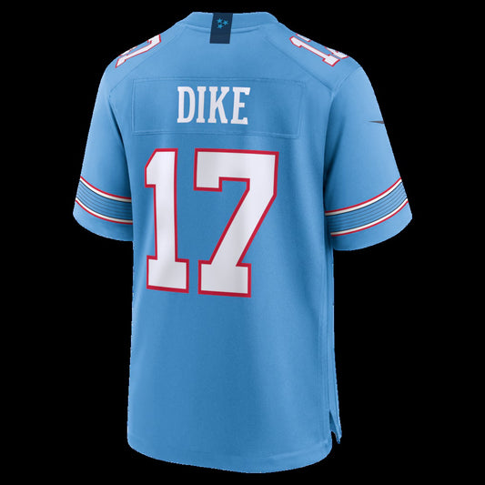 T.Titans #17 Chimere Dike Light Blue Team Game Stitched American Football Jersey