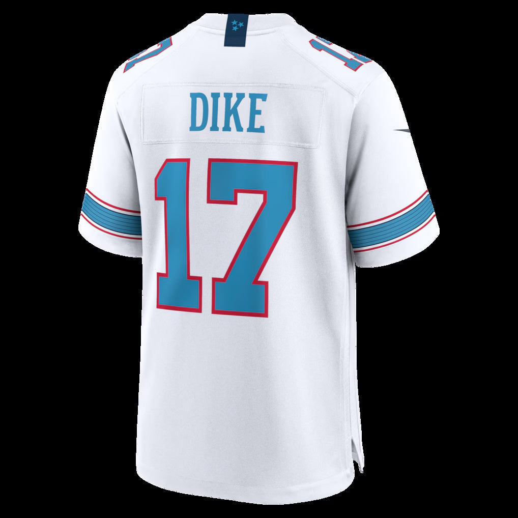 T.Titans #17 Chimere Dike White Game Stitched American Football Jersey