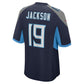 T.Titans #19 Jha'Quan Jackson Navy Game Stitched American Football Jerseys