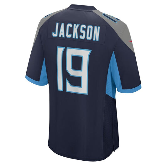 T.Titans #19 Jha'Quan Jackson Navy Game Stitched American Football Jerseys