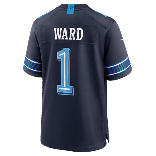 T.Titans #1 Cameron Ward Navy 2026 Rivalries Collection Game Football Jersey