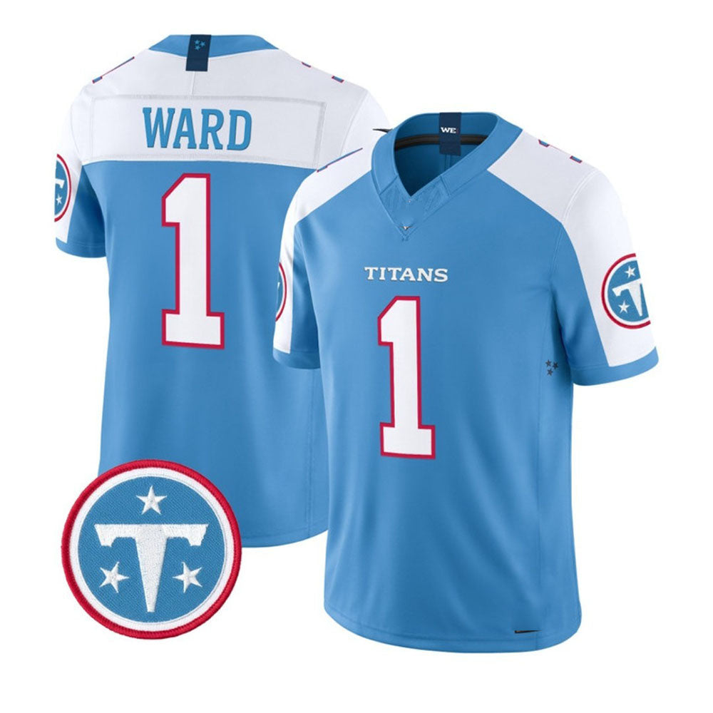 T.Titans #1 Cameron Ward White Light Blue Vapor F.U.S.E. Limited Stitched American Football Jersey