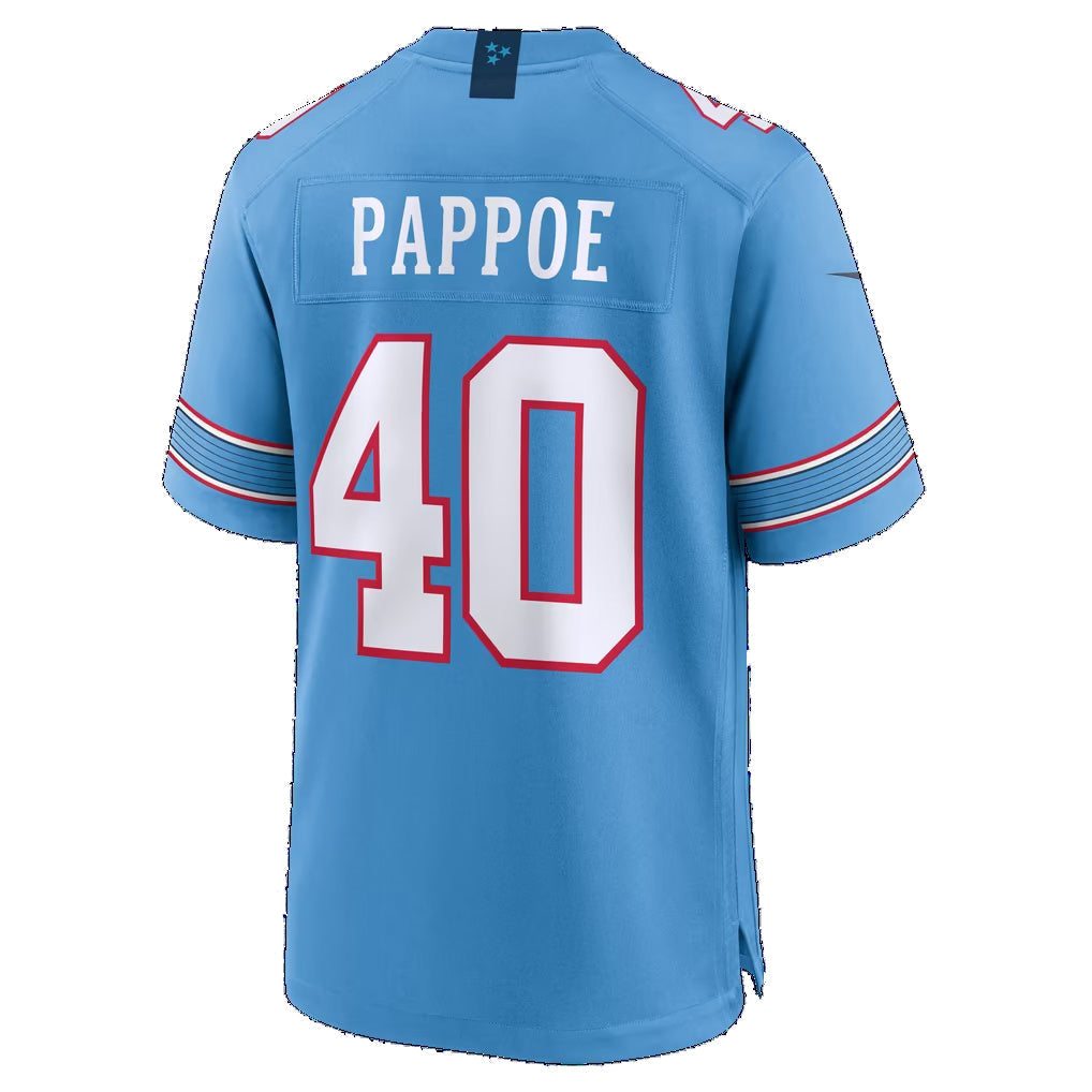 T.Titans #40 Owen Pappoe Light Blue Team Game Football Jersey