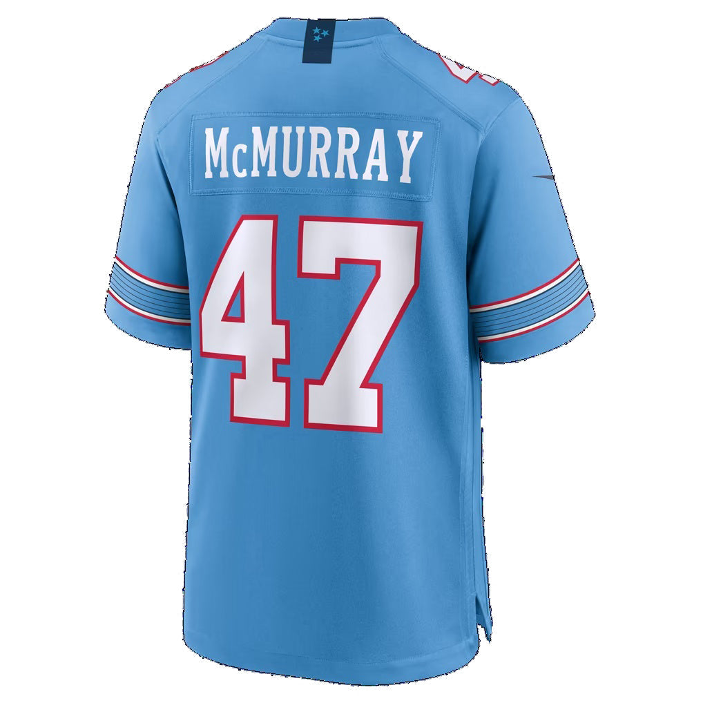 T.Titans #47 Jalen McMurray Light Blue Team Game Football Jersey