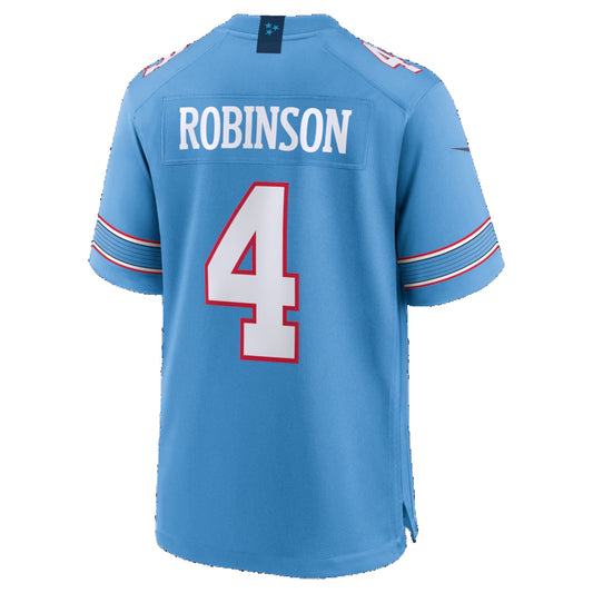 T.Titans #4 Wan'Dale Robinson Light Blue Team Game Stitched American Football Jersey