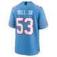T.Titans #53 Anthony Hill Jr. Light Blue Team Game Football Jersey