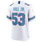 T.Titans #53 Anthony Hill Jr. White Puhics Game Jersey