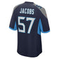 T.Titans #57 Curtis Jacobs Navy Team Game Stitched American Football Jersey