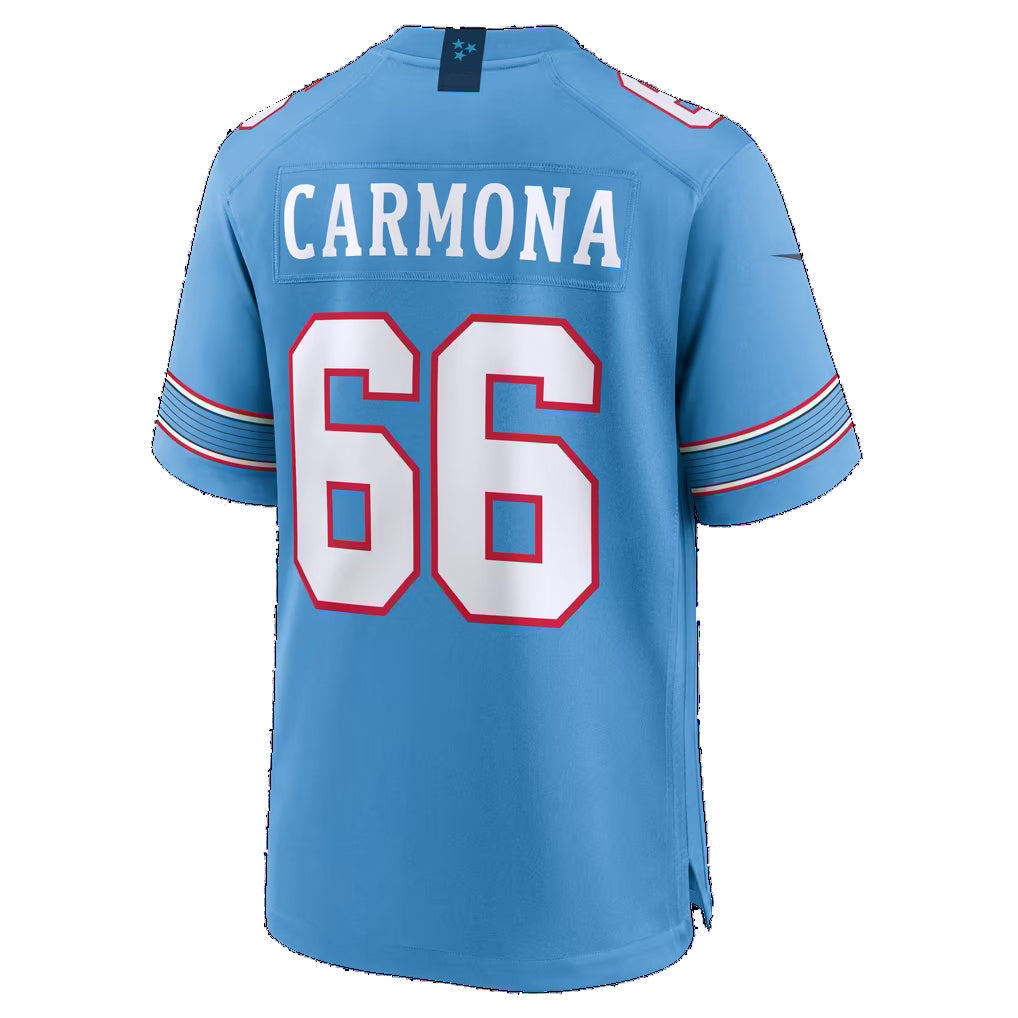 T.Titans #66 Fernando Carmona Light Blue Team Game Football Jersey