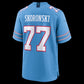 T.Titans #77 Peter Skoronski Light Blue Game Stitched American Football Jersey