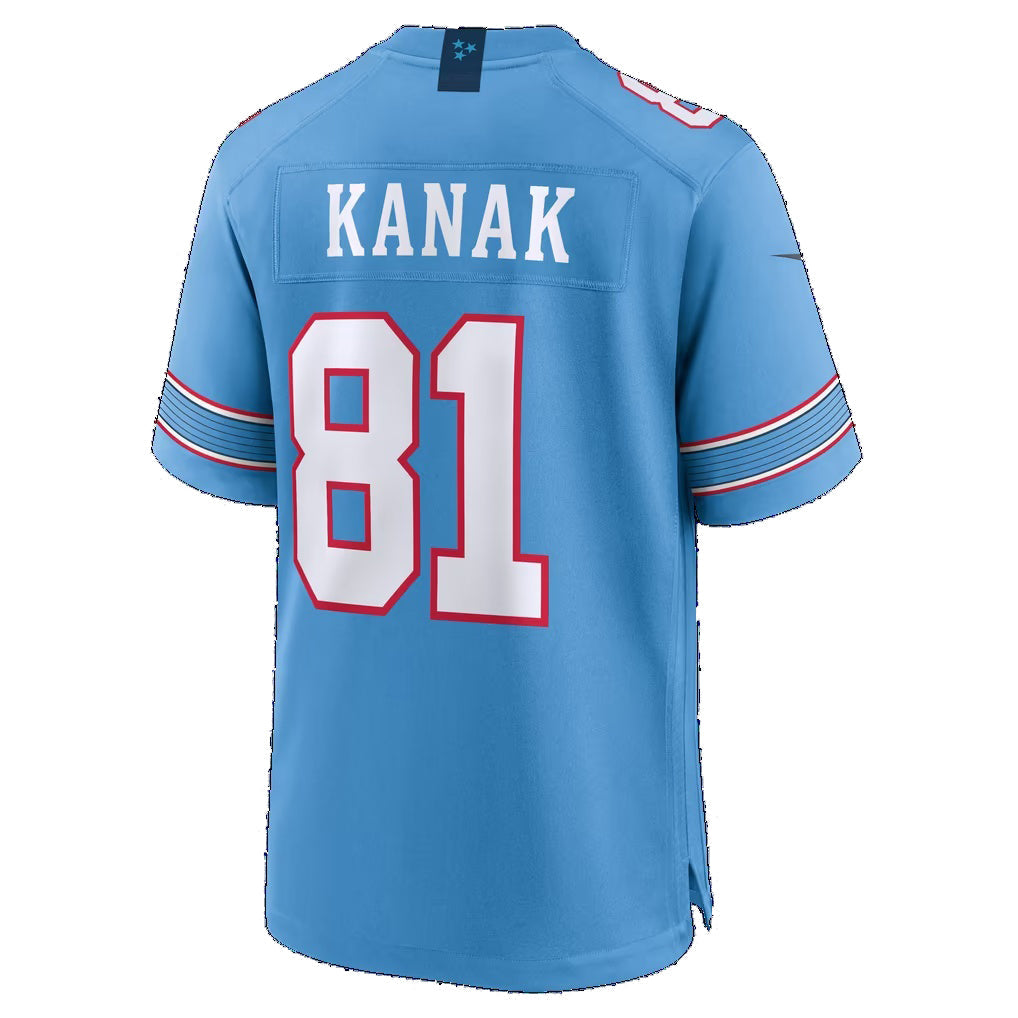 T.Titans #81 Jaren Kanak Light Blue Team Game Football Jersey