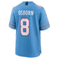 T.Titans #8 K.J. Osborn Light Blue Team Game Football Jersey