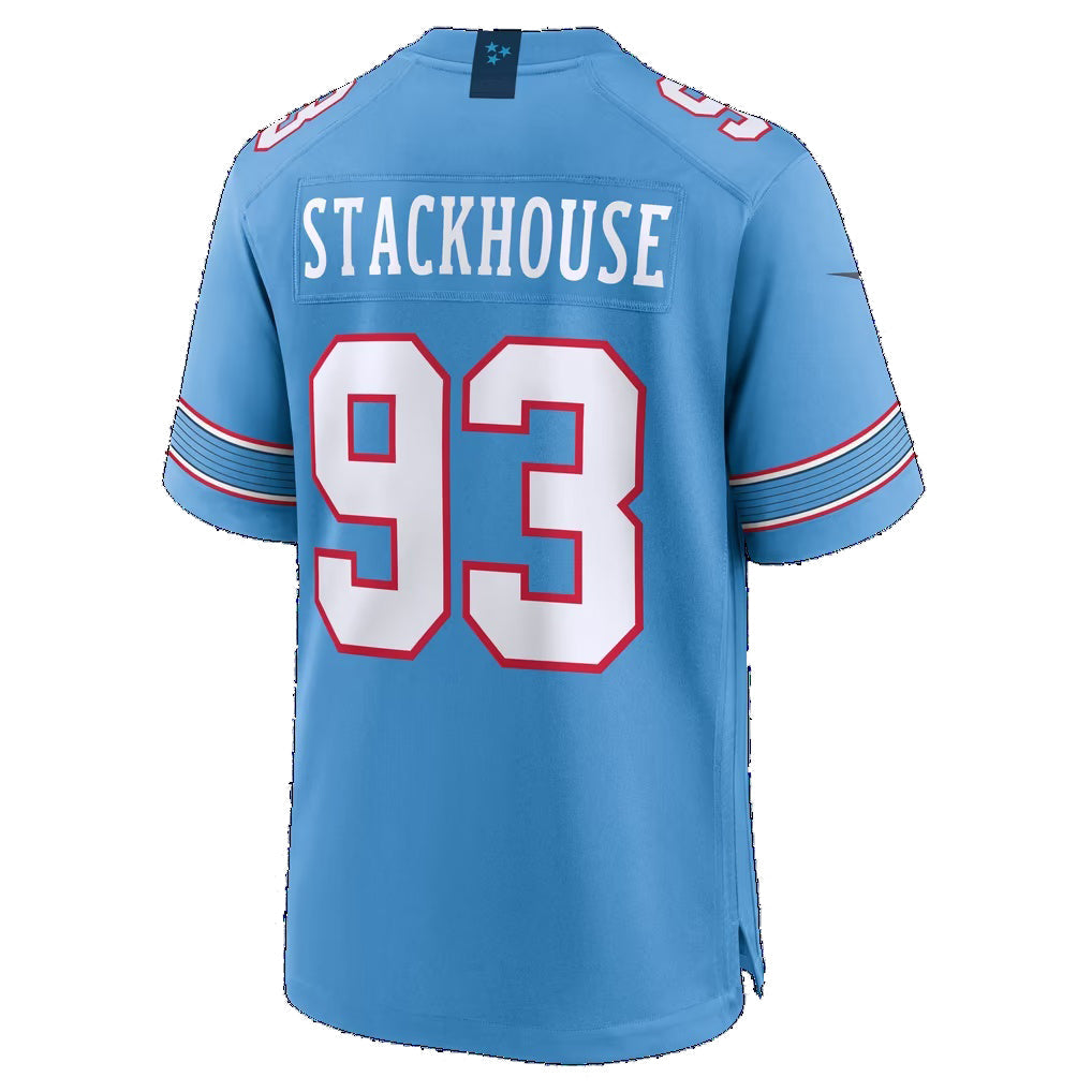 T.Titans #93 Nazir Stackhouse Light Blue Team Game Football Jersey