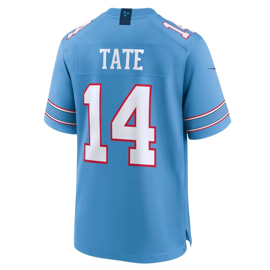 T.Titans #14 Carnell Tate Light Blue Stitched American Football Jersey