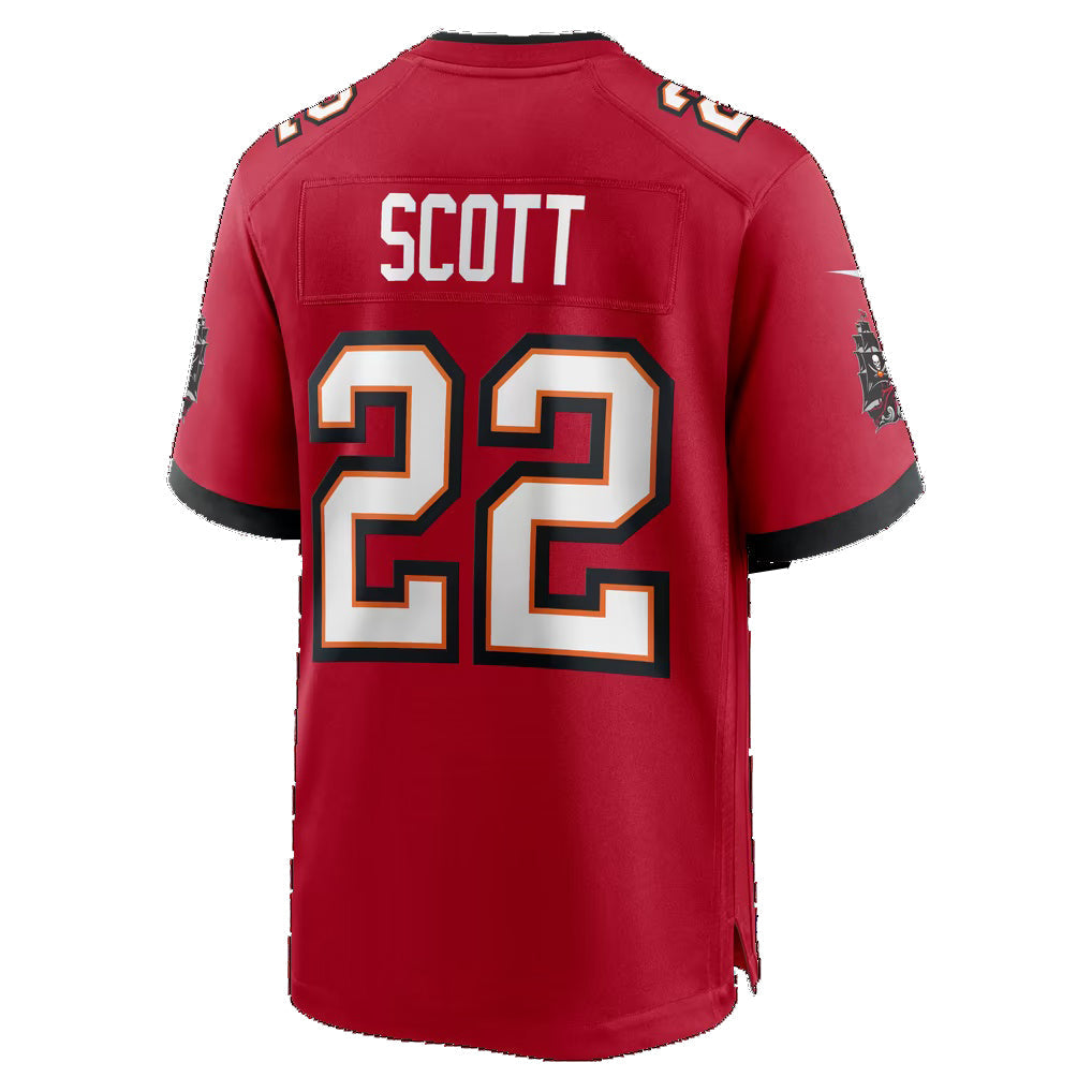 TB.Buccaneers #22 Keionte Scott Red Team Game Football Jersey