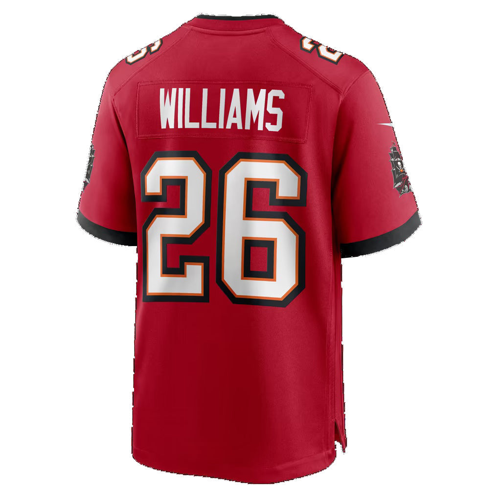 TB.Buccaneers #26 Xavier Williams Red Team Game Football Jersey