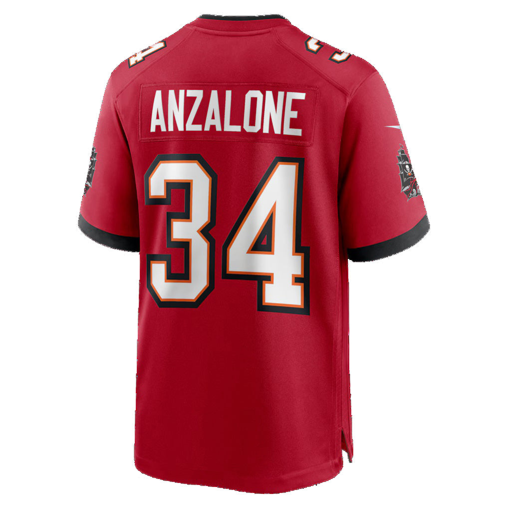 TB.Buccaneers #34 Alex Anzalone Red Team Game American Football Jerseys