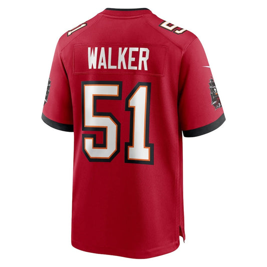 TB.Buccaneers #51 David Walker Red Team Game American Football Jerseys