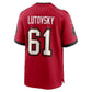 TB.Buccaneers #61 Henry Lutovsky Red Team Game Football Jersey