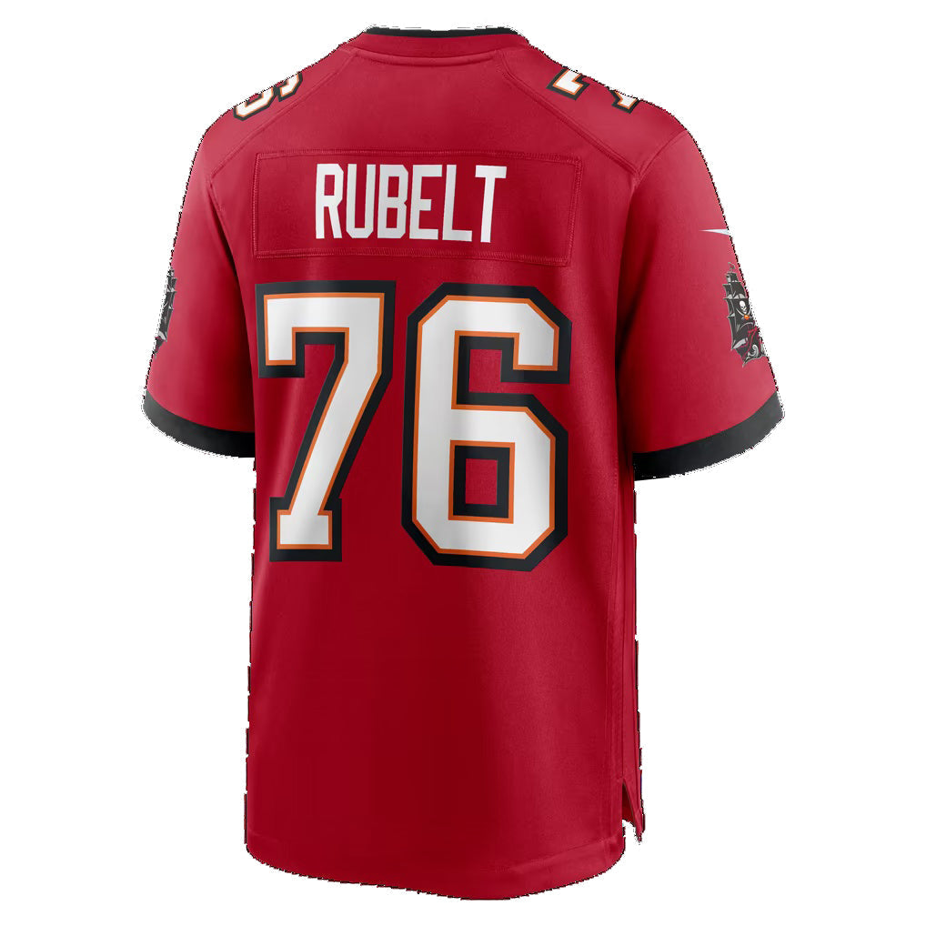 TB.Buccaneers #76 Paul Rubelt Red Team Game Football Jersey