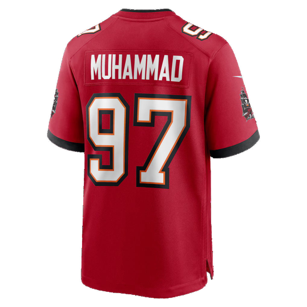 TB.Buccaneers #97 Al-Quadin Muhammad Red Team Game  American Football Jerseys