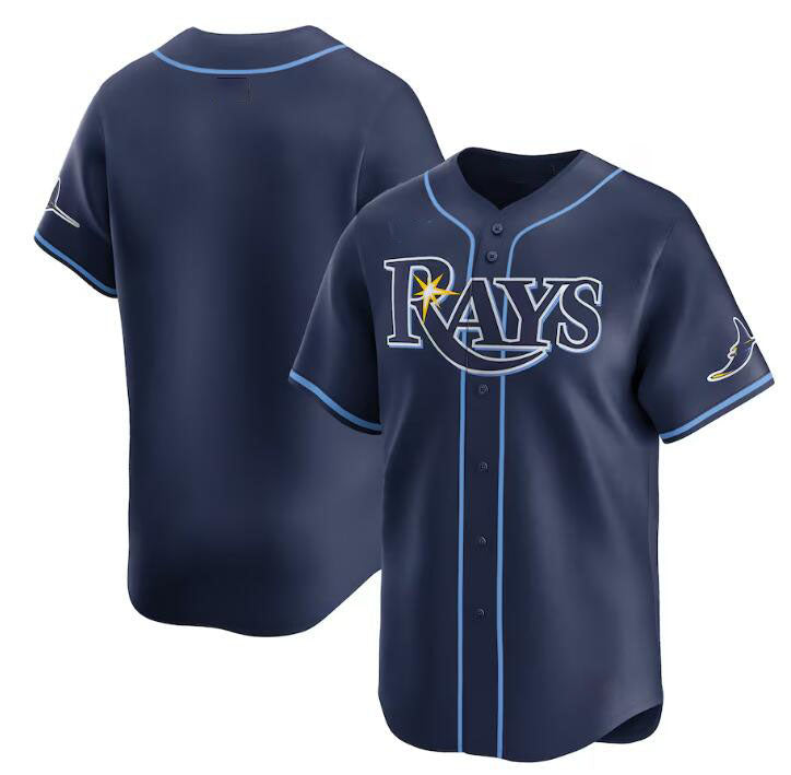 Tampa Bay Rays Blank Navy Away Limited Stitched Baseball Jersey – Puhics