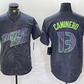 Tampa Bay Rays #13 Junior Caminero Charcoal 2024 City Connect Limited Stitched Baseball Jersey