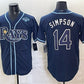 Tampa Bay Rays #14 Chandler Simpson Navy 2026 AL East Champions Patch Vapor Limited Stitched Baseball Jersey