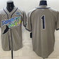 Tampa Bay Rays #1 Gray 2026 AL East Champions Patch Vapor Limited Stitched Baseball Jersey