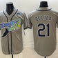 Tampa Bay Rays #21 Jonny DeLuca Gray 2026 AL East Champions Patch Vapor Limited Stitched Baseball Jersey